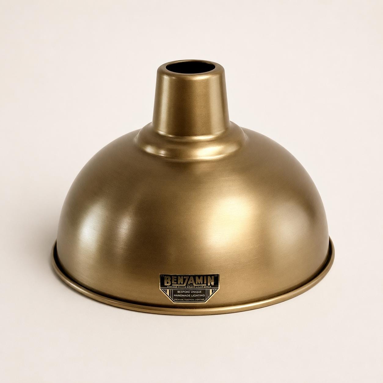 Salthouse - Antique Brass Dome Shade Light Pendant - 10 Inch