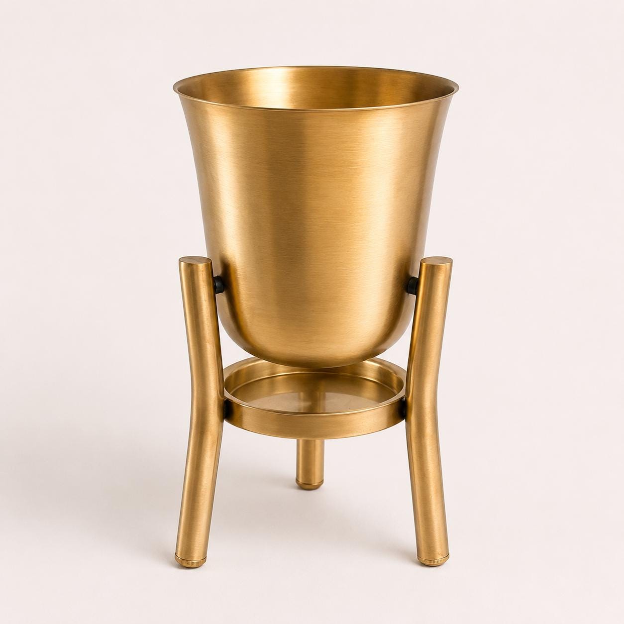 Rocket Antique Brass Floor & Table Standing Champagne and Wine Cooler