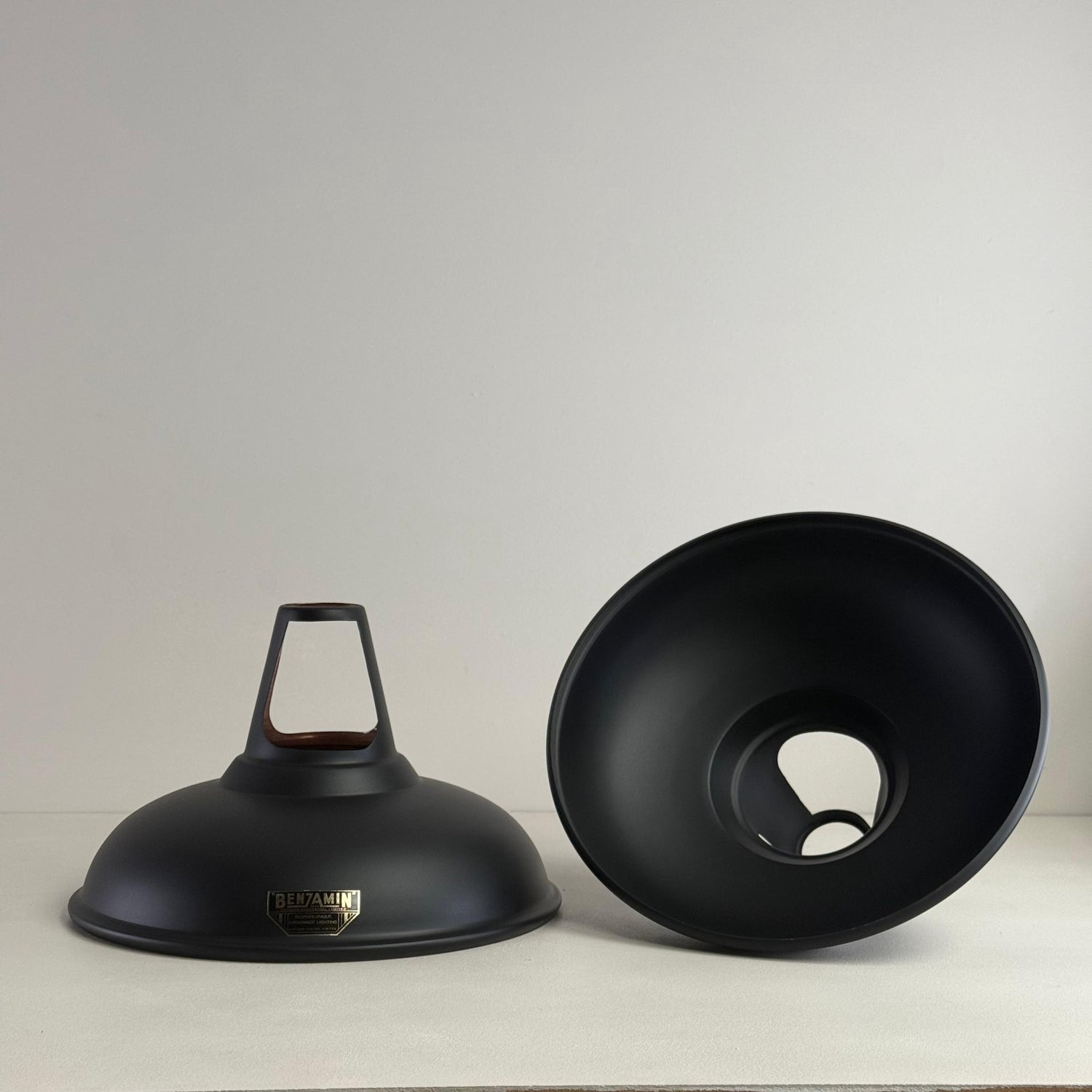 Cawston - Matt Black Lampshade Slotted Design Pendant Ceiling Light - 11 Inch