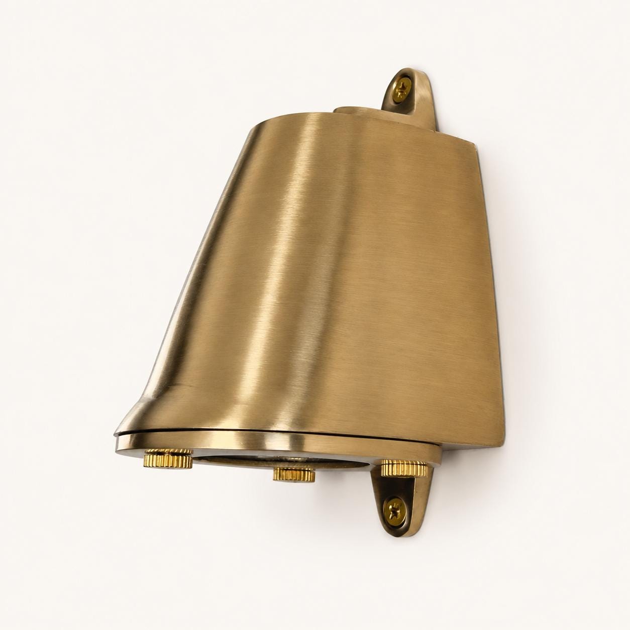 Holt Solid Raw Brass Outdoor Wall Light - IP54