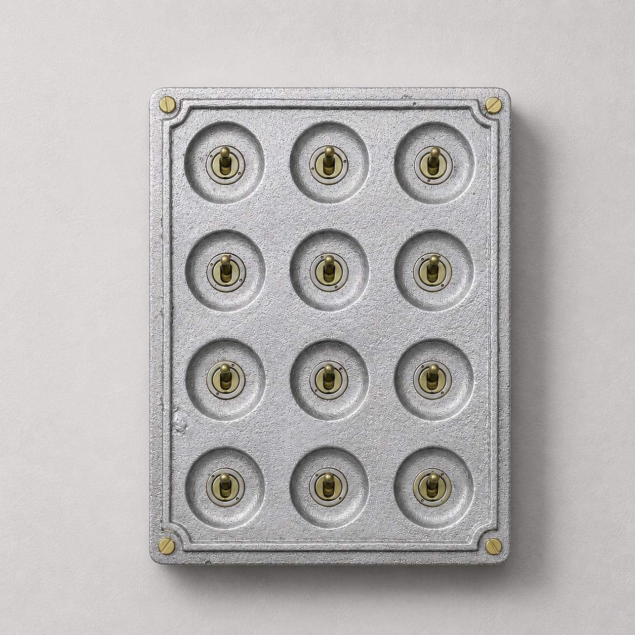 12 Gang 2 Way Solid Cast Metal Conduit Toggle Light Switch