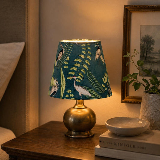 Flamingo Lampshade - Blue & Green 17cm Table and Wall Light Shade