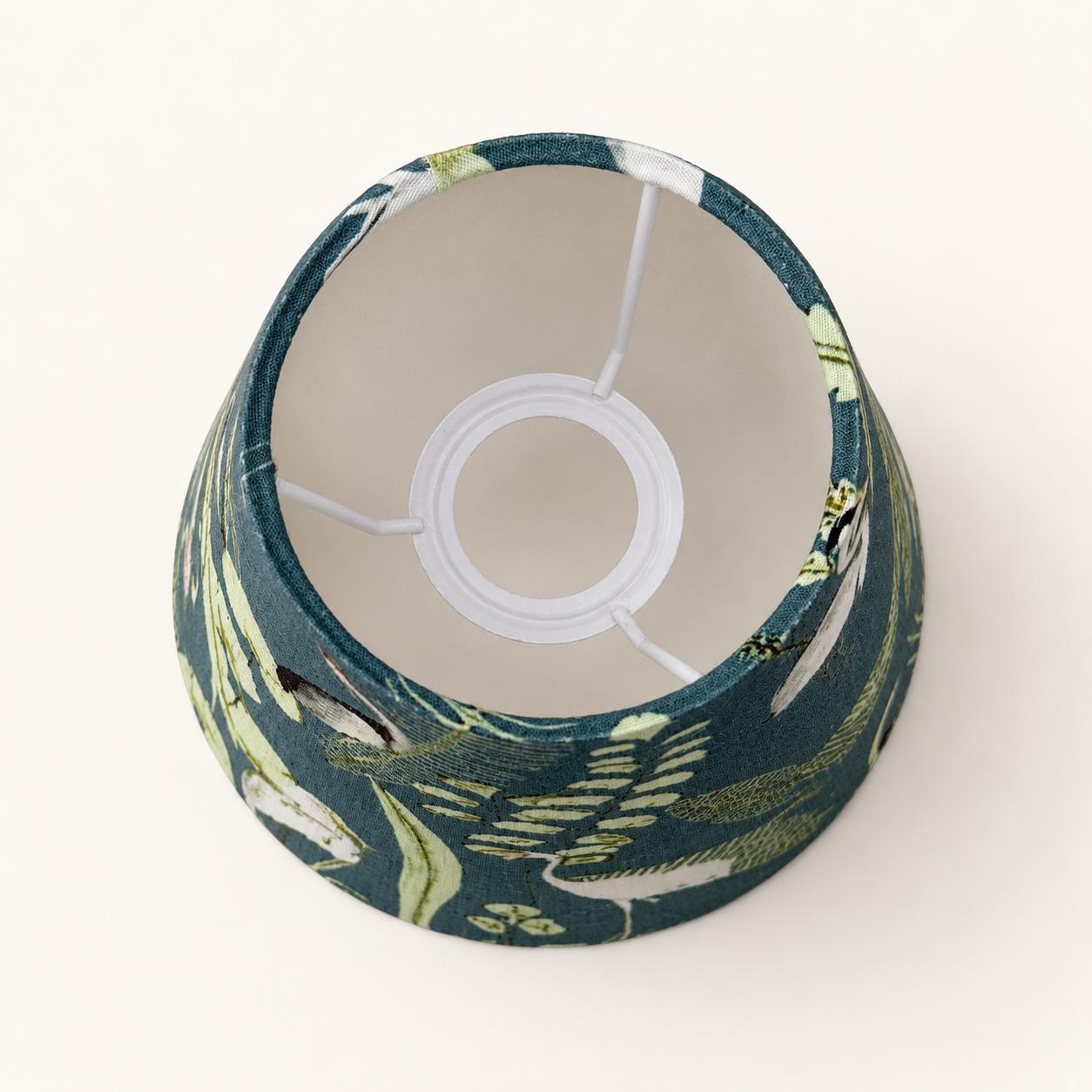 Flamingo Lampshade - Blue & Green 17cm Table and Wall Light Shade