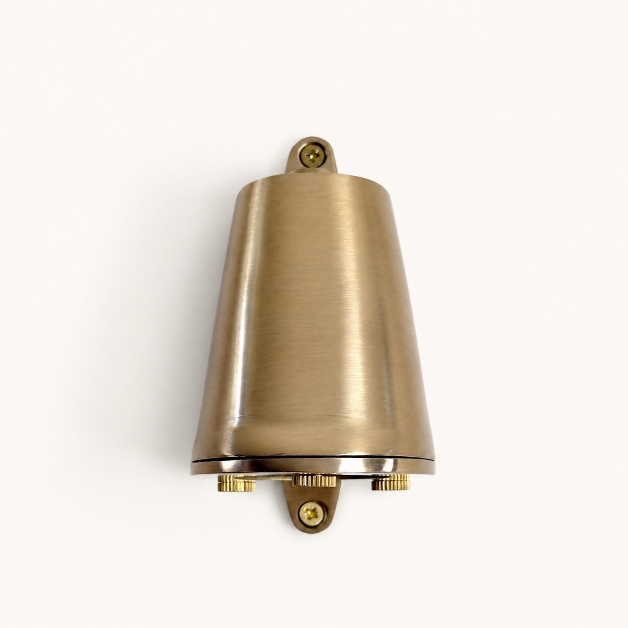 Holt Solid Raw Brass Outdoor Wall Light - IP54