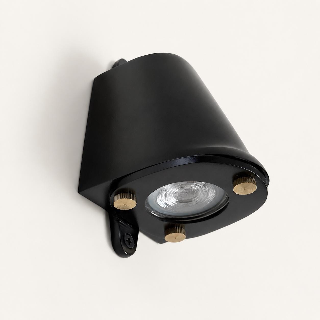 Holt Matt Black Mast Down Wall Light - IP54