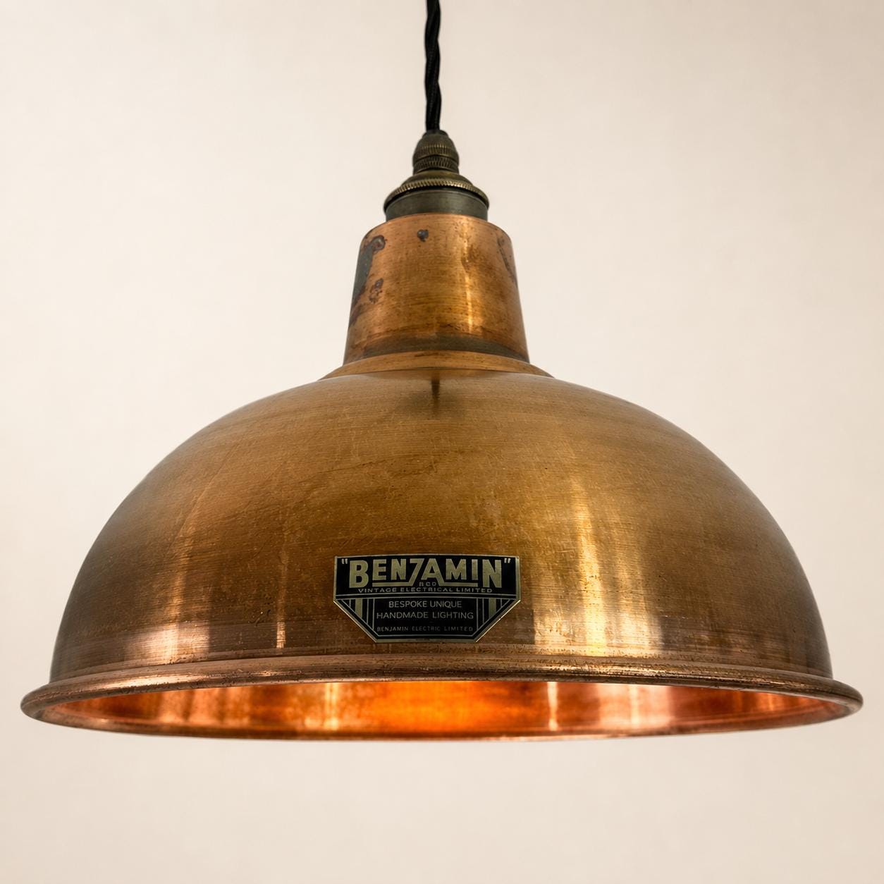 Salthouse Antique Brass Dome Shade Light Pendant - 10 Inch