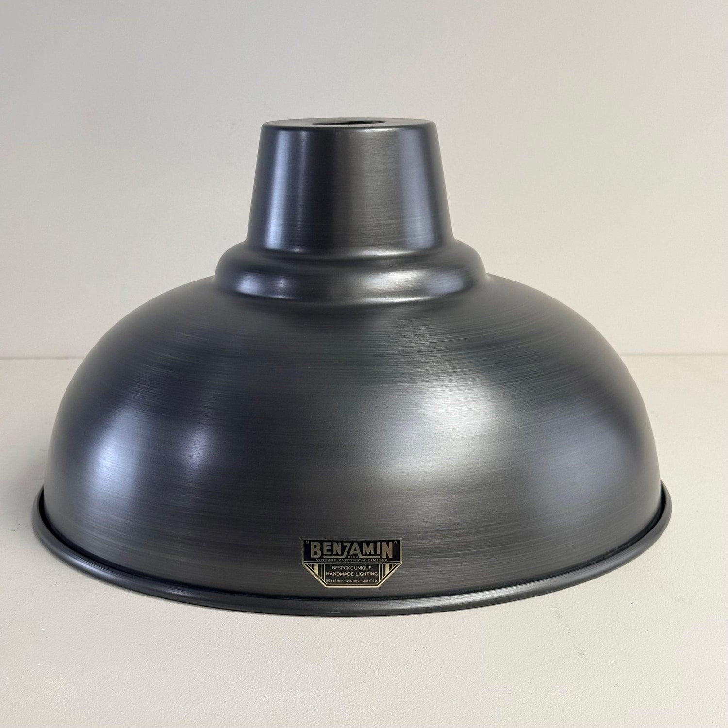 Salthouse XL Pewter Grey Industrial factory shade light ceiling dining pendant - 14.5 Inch
