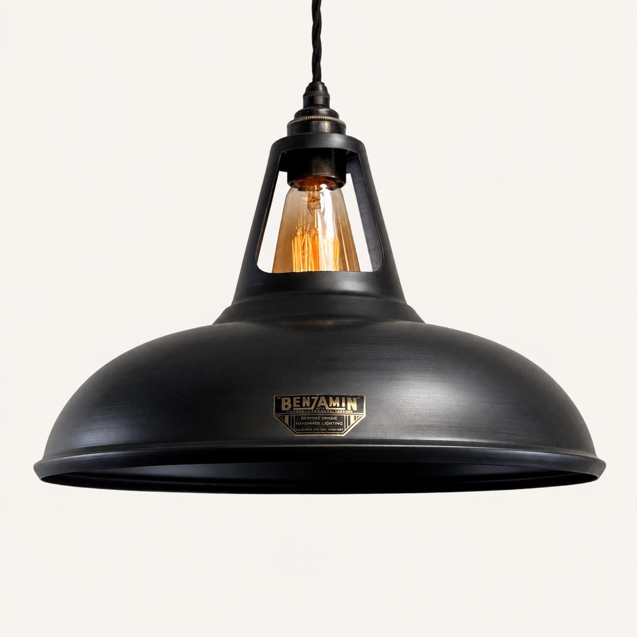 Cawston XL Pewter Grey Coolicon Lampshade Pendant Light - 14 Inch *Factory Second*