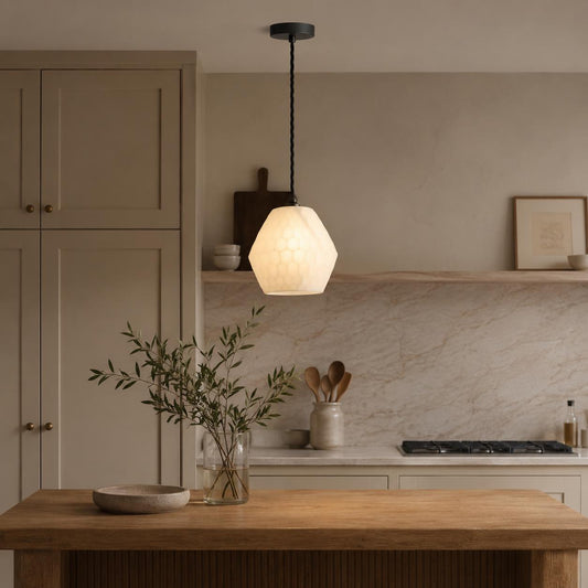Opal Prismatic Glass Pendant Light