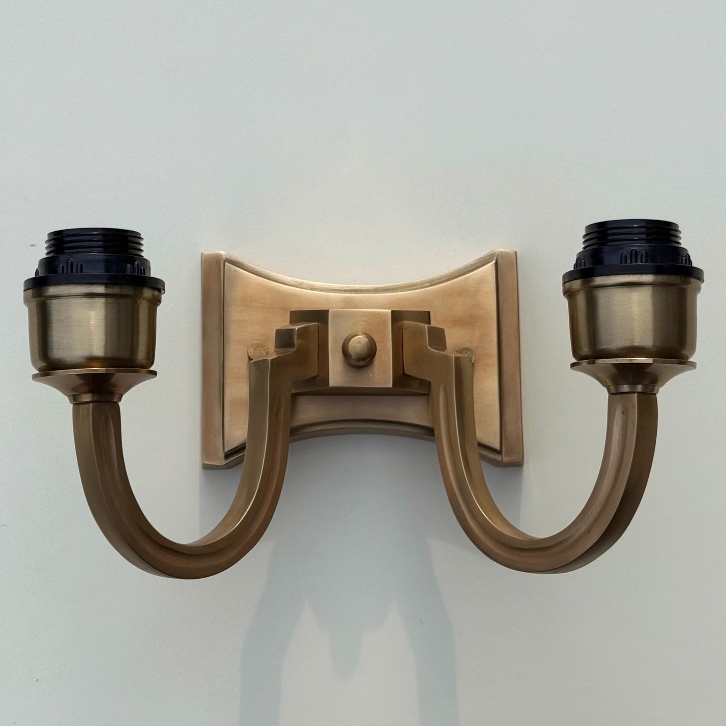 Double Antique Brass Wall Sconce Industrial Vintage Light *Factory Second*
