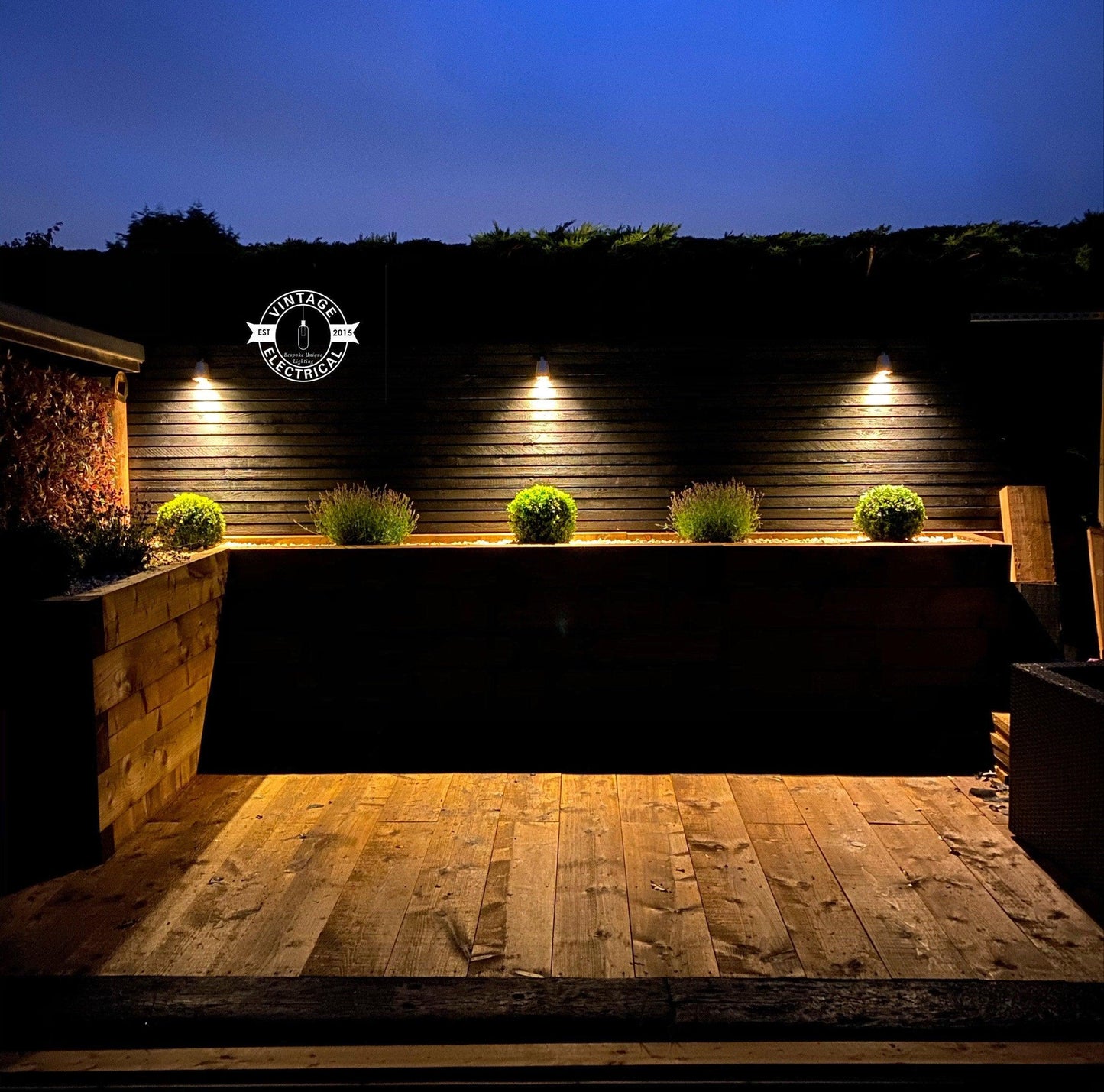 Holt ~ Raw Solid Brass Mast Down Wall Light Mains LED Outdoor & Bathroom