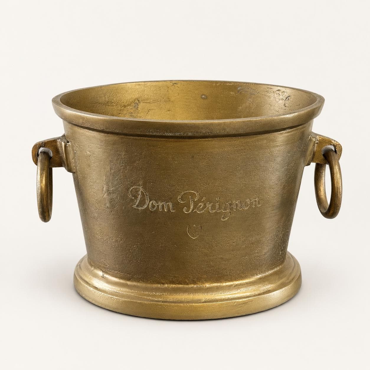 Dom Perignon Antique Brass Engraved Champagne Ice Bucket