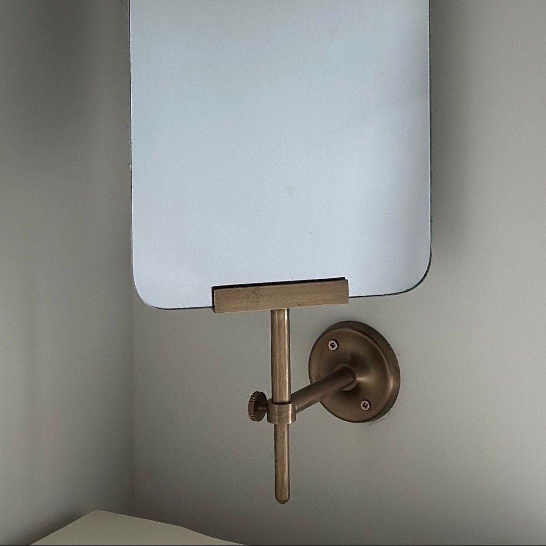 Maxlume ~ Handmade Swivel Wall Glass Mirror & Antique Brass