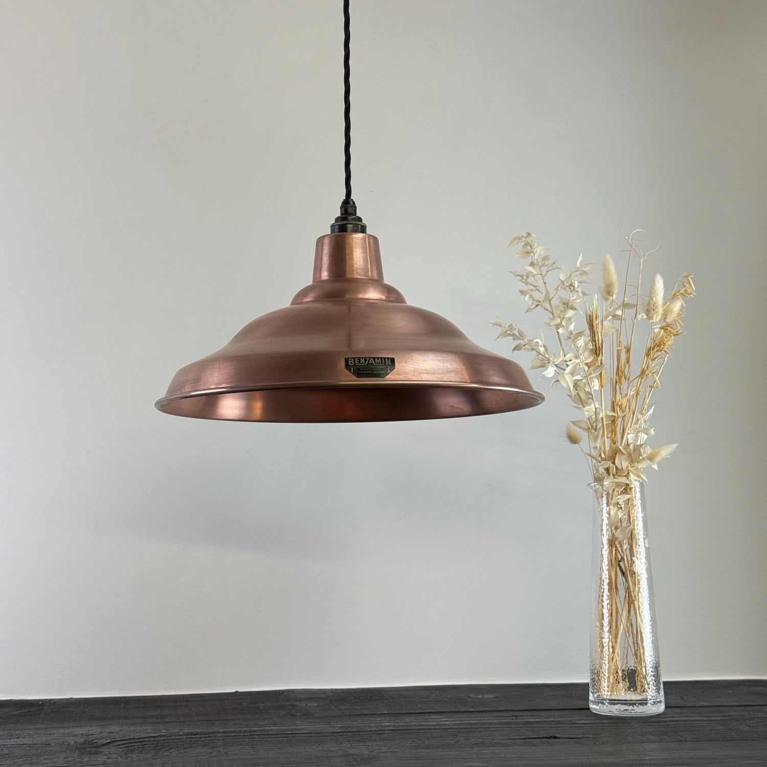 Bawsey ~ Antique Copper Industrial factory shade light ~ 16 Inch