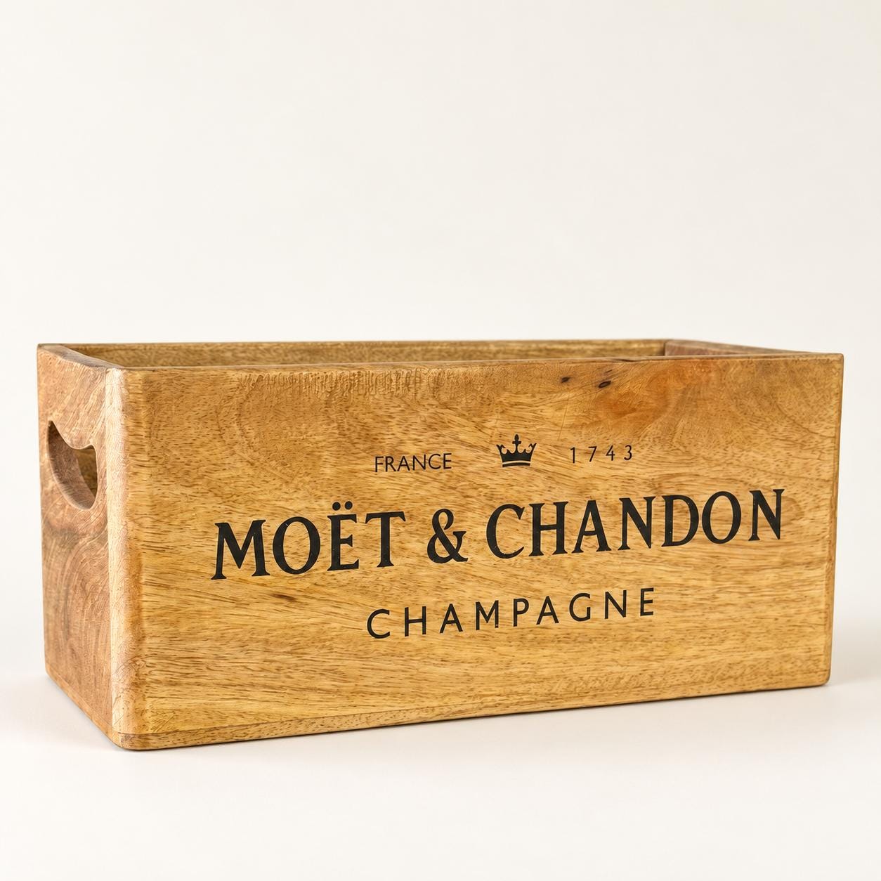 Storage Wooden Boxes Champagne Crates Natural Finish