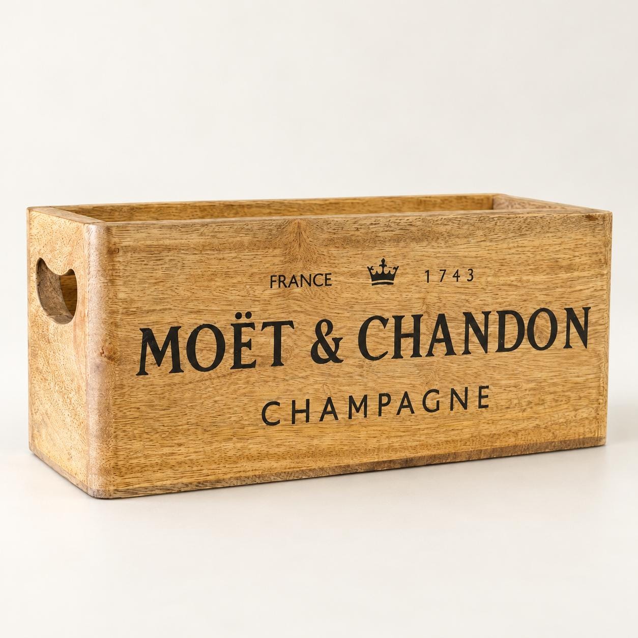 Storage Wooden Boxes Champagne Crates Natural Finish