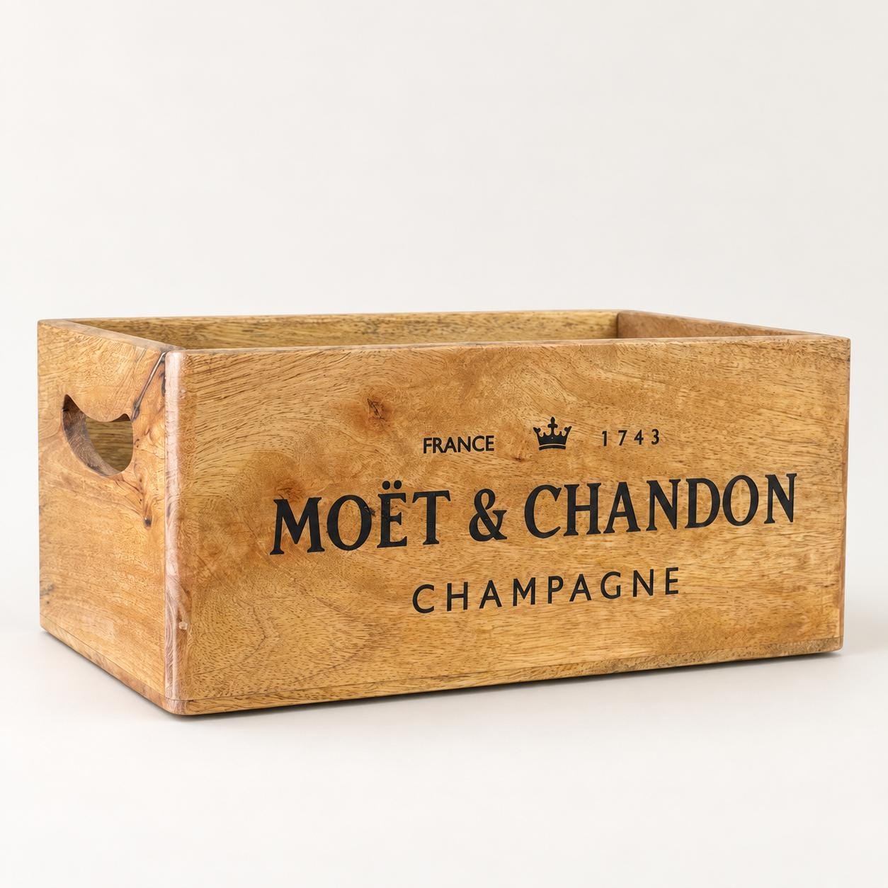 Storage Wooden Boxes Champagne Crates Natural Finish