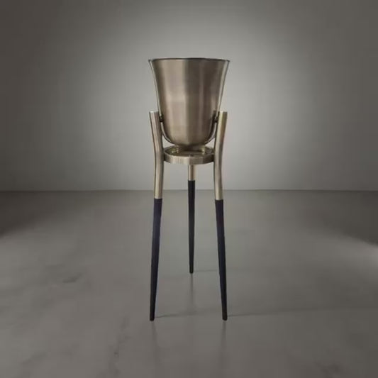 Rocket Antique Brass Floor & Table Standing Champagne and Wine Cooler