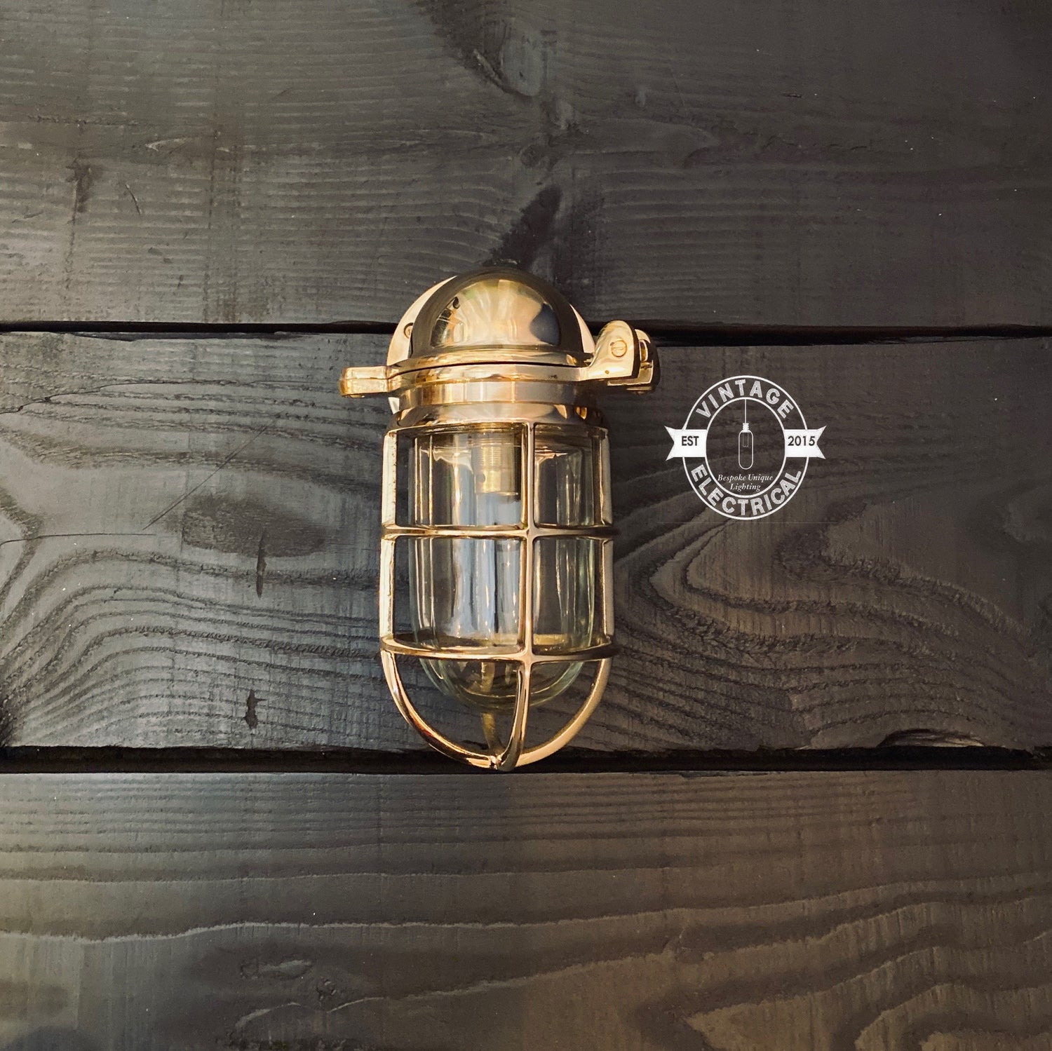 Happisburgh ~ Solid Brass Sconce Swan Neck Industrial Cargo Ship Marine Outdoor Light Bulkhead Hand Crafted Wall Light Nautical Passage Way
