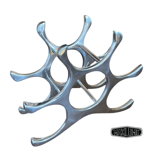 6 Bottle Wine Rack Holder Solid Cast | Wine | Champagne Storage by Maxlume